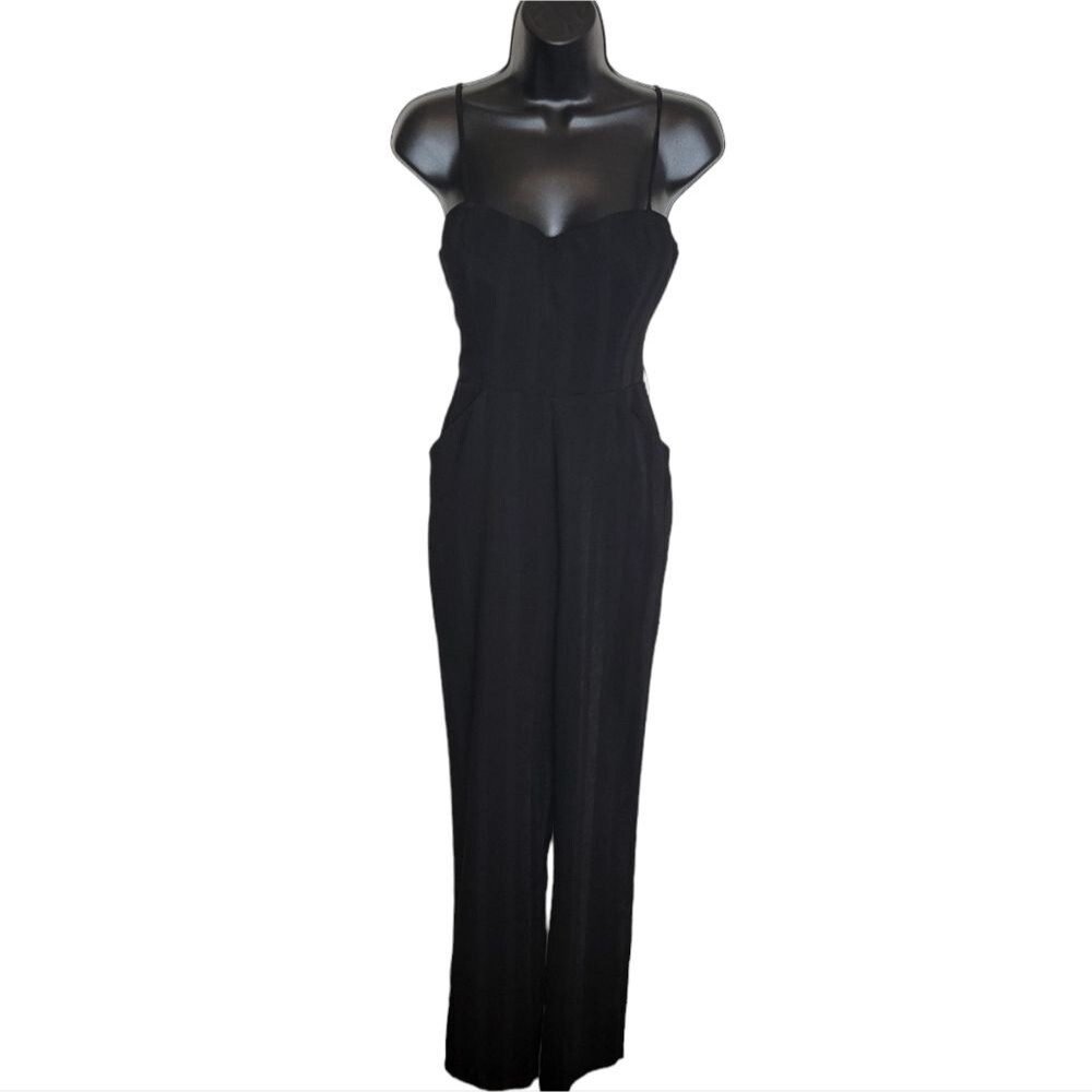 Lovers & Friends black striped pants jumpsuit Size Medium